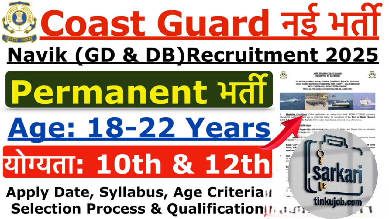 Indian Coast Guard Yantrik / Navik Recruitment 2025