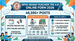 BPSC Bihar Teacher TRE 4.0 Recruitment 2026: Online Form for 46,595+ Posts