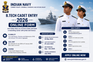 Indian Navy B.Tech Cadet Entry 2026