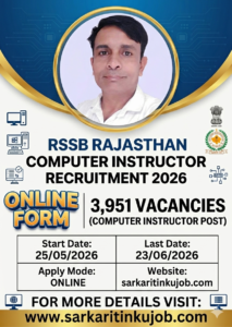 RSSB Computer Instructor Online Form 2026