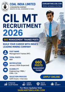 CIL MT Recruitment 2026: 660 Management Trainee Post Apply Online