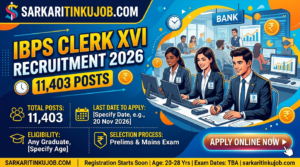 IBPS Clerk XVI Online Form 2026 for 11403 Post | Apply Online, Last Date, Eligibility 