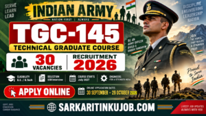 Indian Army TGC 145 Recruitment 2026: Apply Online for 30 Posts
